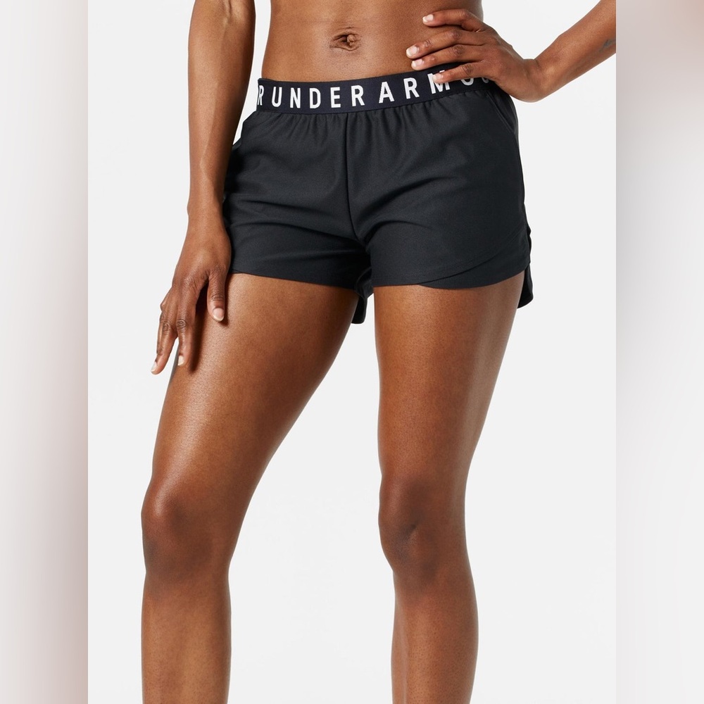 Under Armour Black Athletic Shorts Lightweight Elastic Waistband